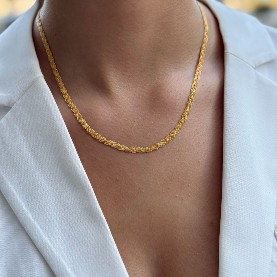 22 AYAR İTALYAN ÖRGÜ MODEL KOLYE