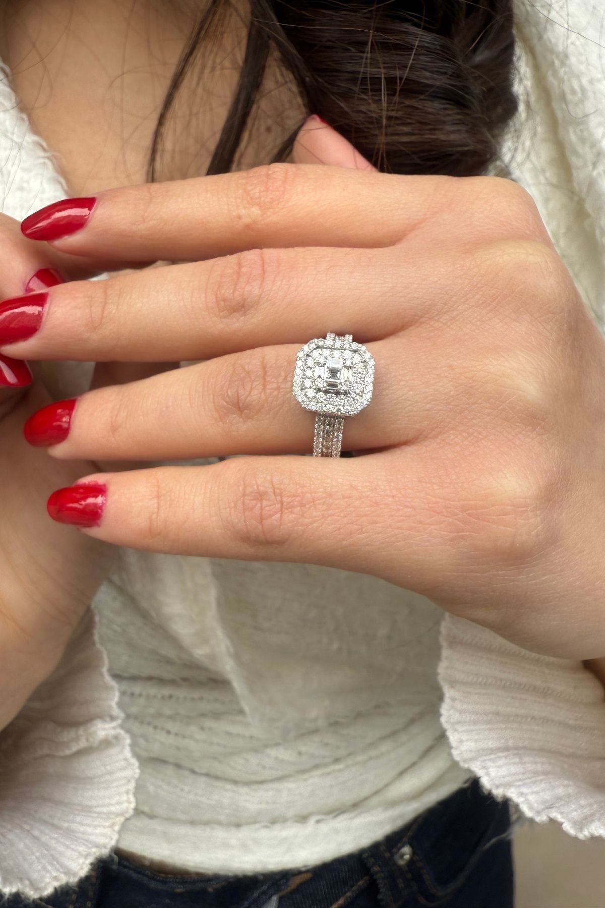 14 AYAR 0,79 CT PIRLANTA TAŞLI YÜZÜK 16