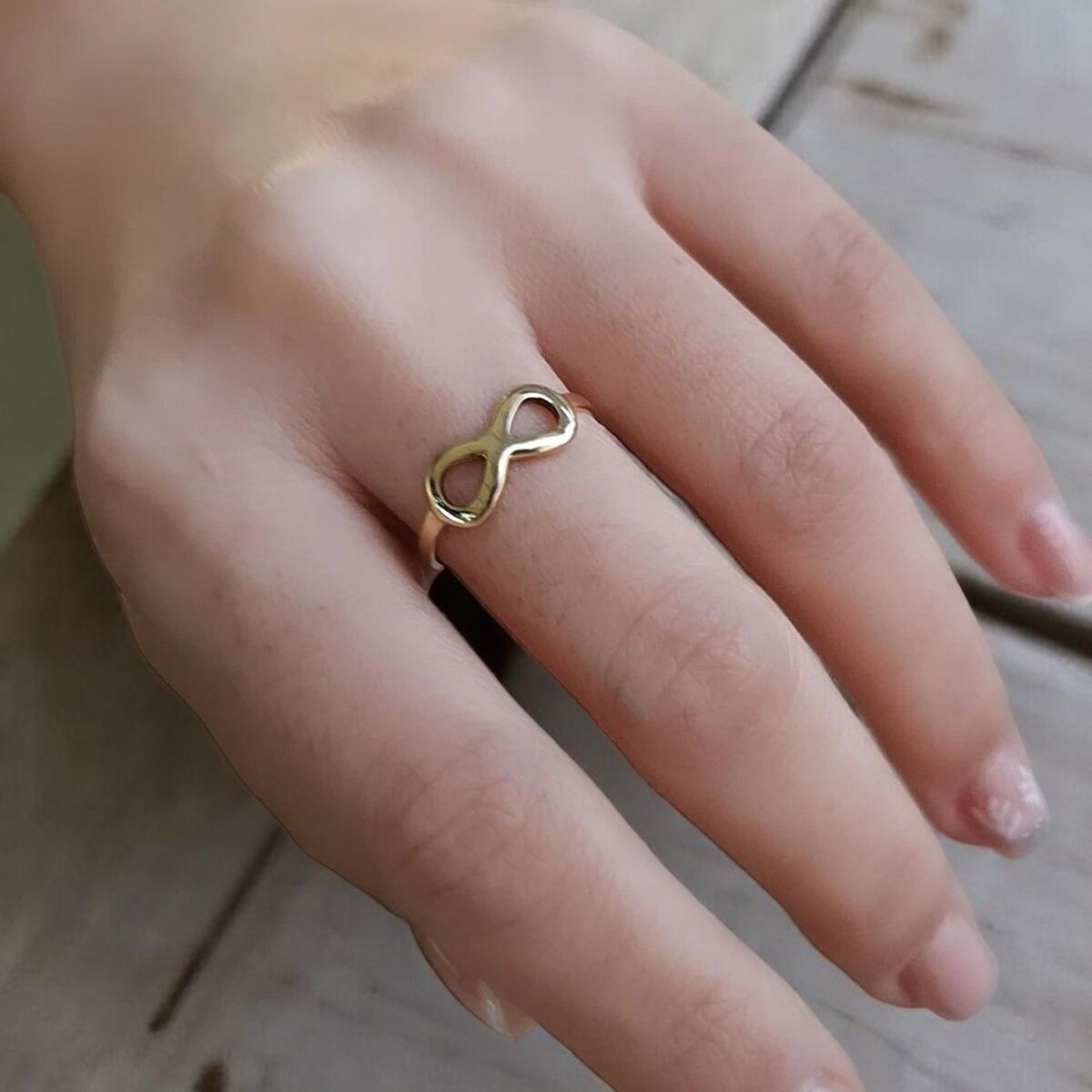 14 AYAR TAŞSIZ SONSUZLUK YÜZÜK