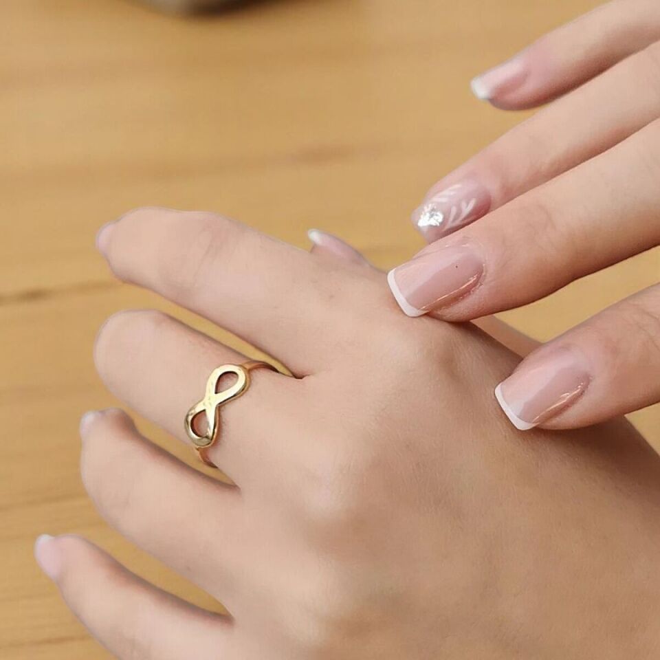 14 AYAR TAŞSIZ SONSUZLUK YÜZÜK