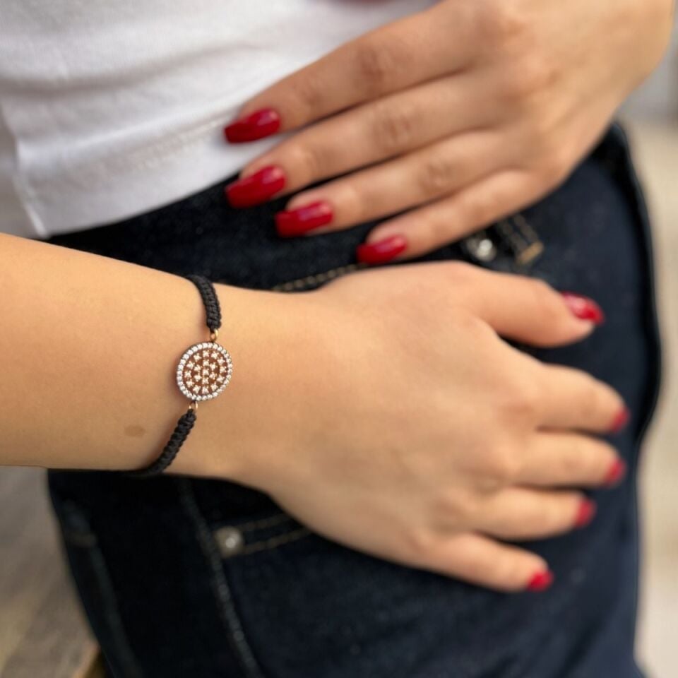 14 Ayar Rose Ve Beyaz Altın Modern Altın Bileklik