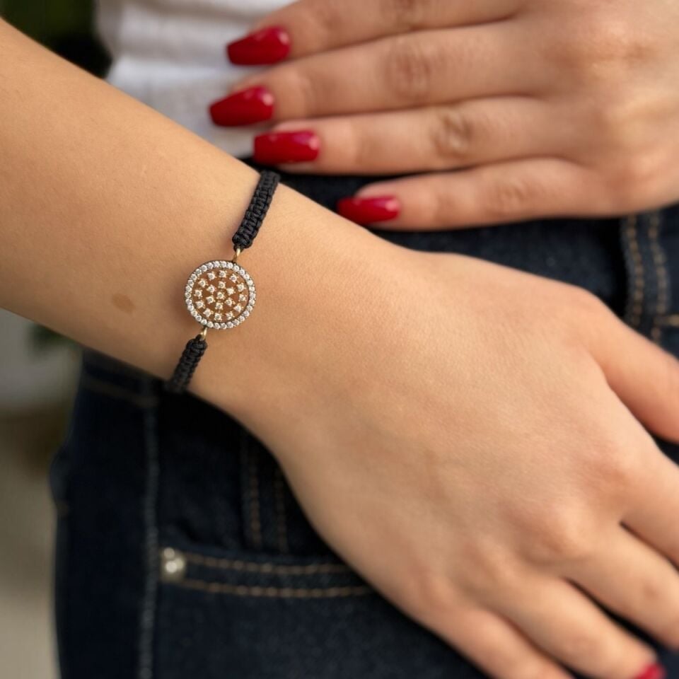 14 Ayar Rose Ve Beyaz Altın Modern Altın Bileklik