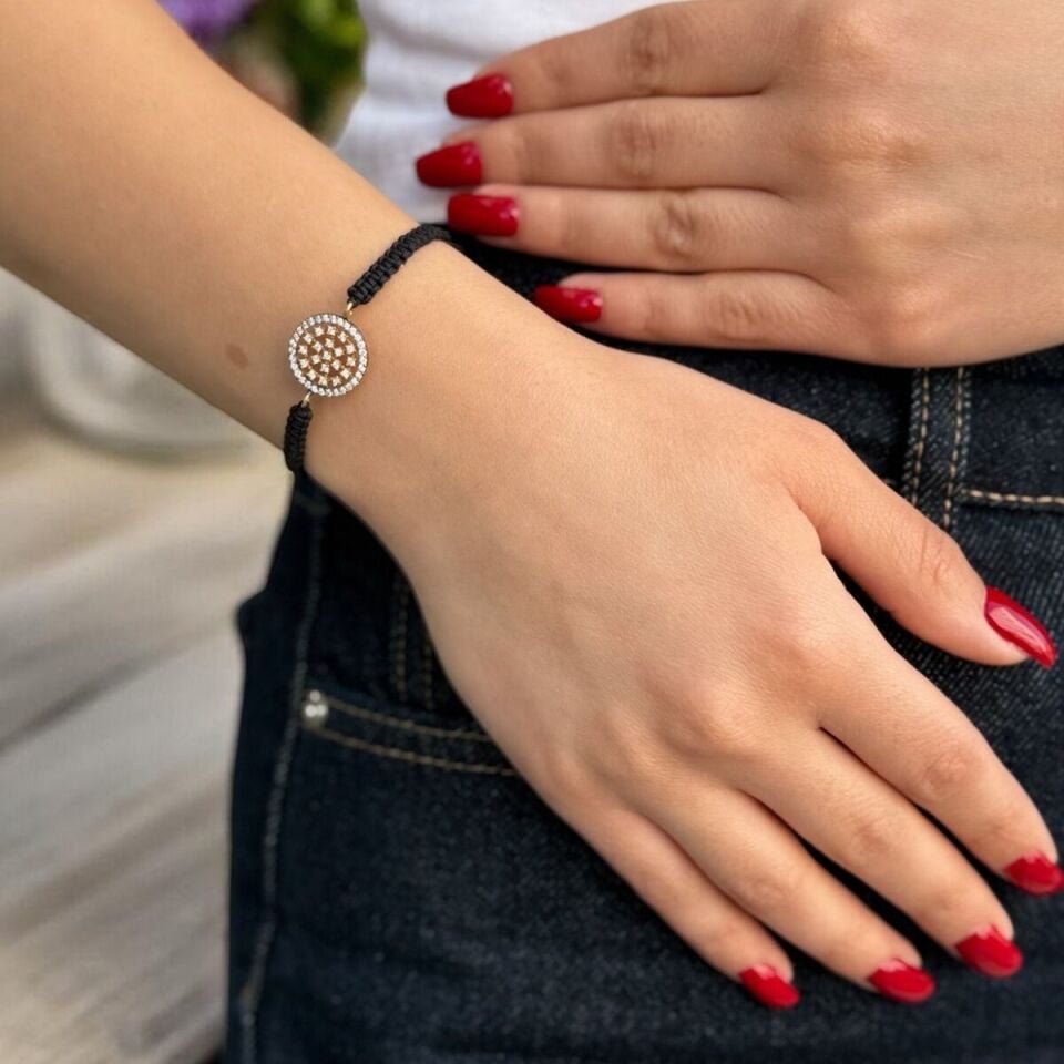 14 Ayar Rose Ve Beyaz Altın Modern Altın Bileklik