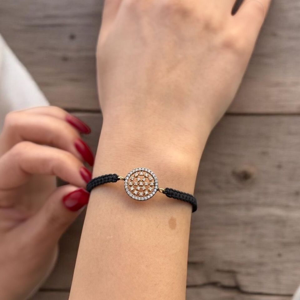 14 Ayar Rose Ve Beyaz Altın Modern Altın Bileklik