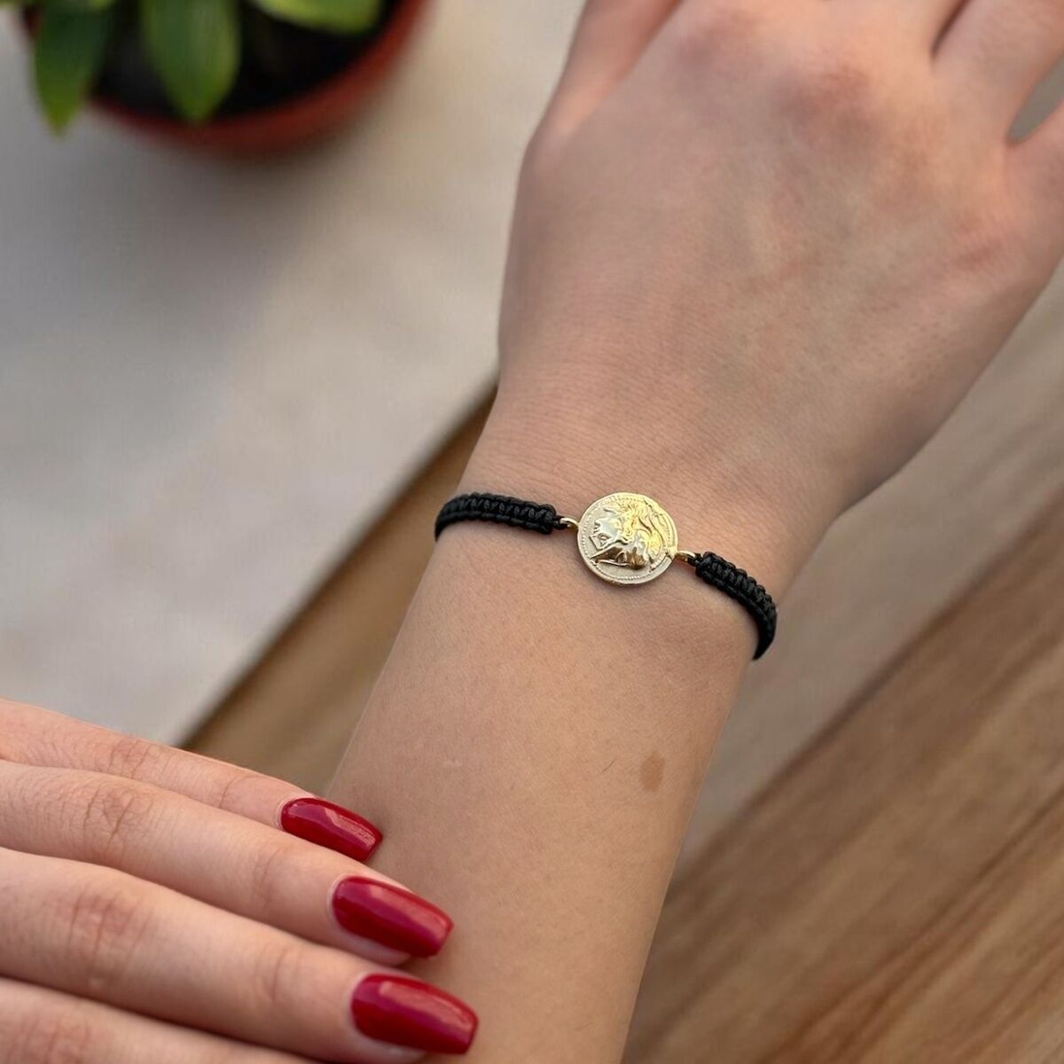 14 Ayar Antik Model Altın Bileklik