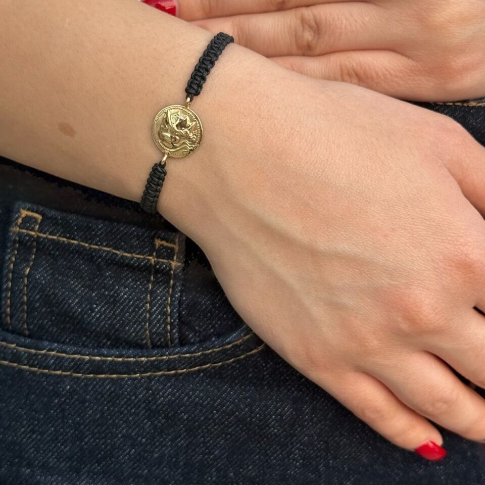 14 Ayar Antik Model Altın Bileklik