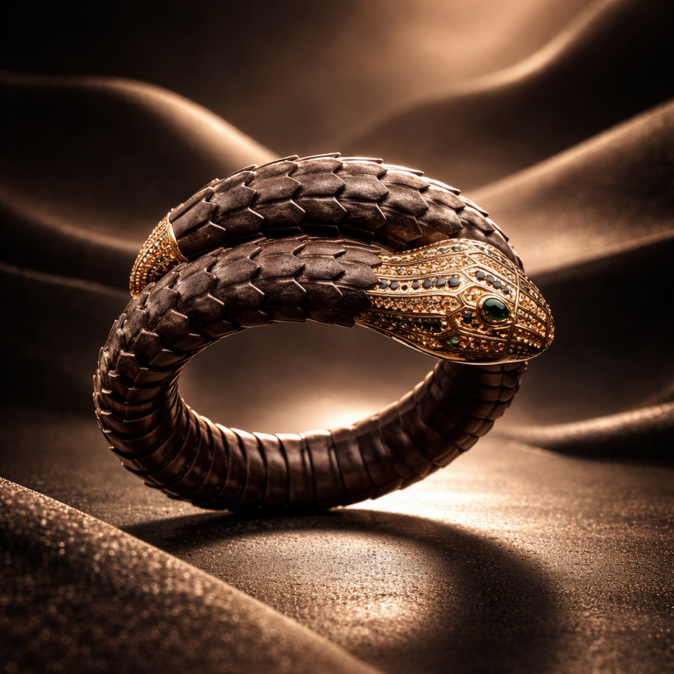 14 AYAR ÖZEL TASARIM İTALYAN KAUÇUKLU YILAN BİLEKLİK