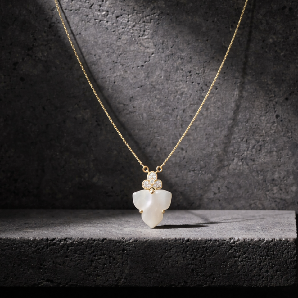 14 AYAR TAŞLI ÖZEL TASARIM ALTIN KOLYE