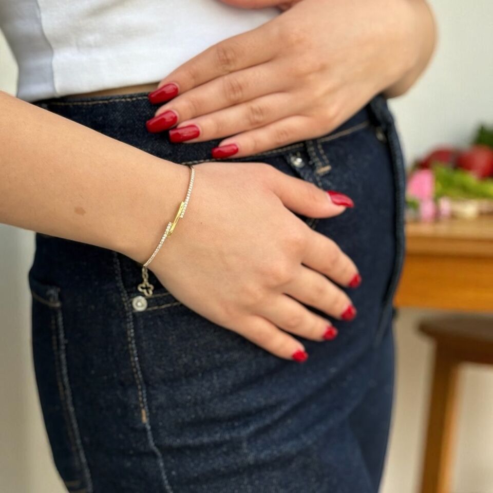 14 Ayar Modern Altın Bilezik