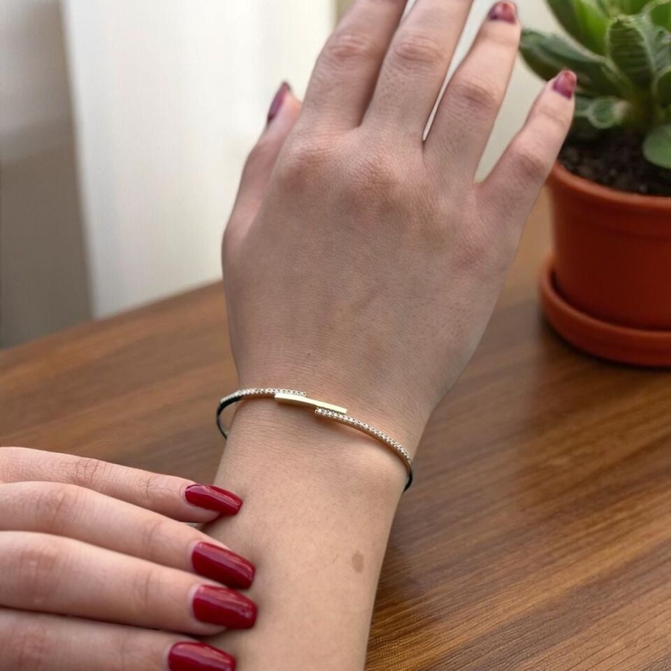 14 Ayar Modern Altın Bilezik