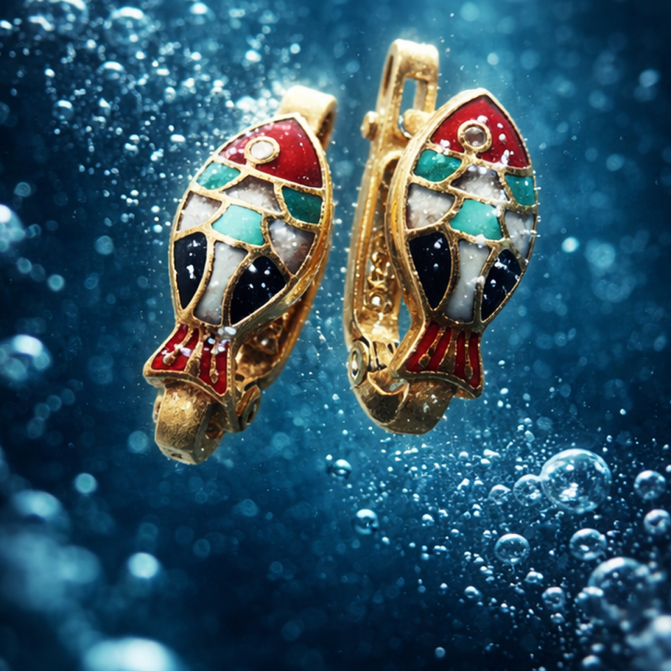 14 AYAR RENKLİ MİNELİ BALIK KÜPE