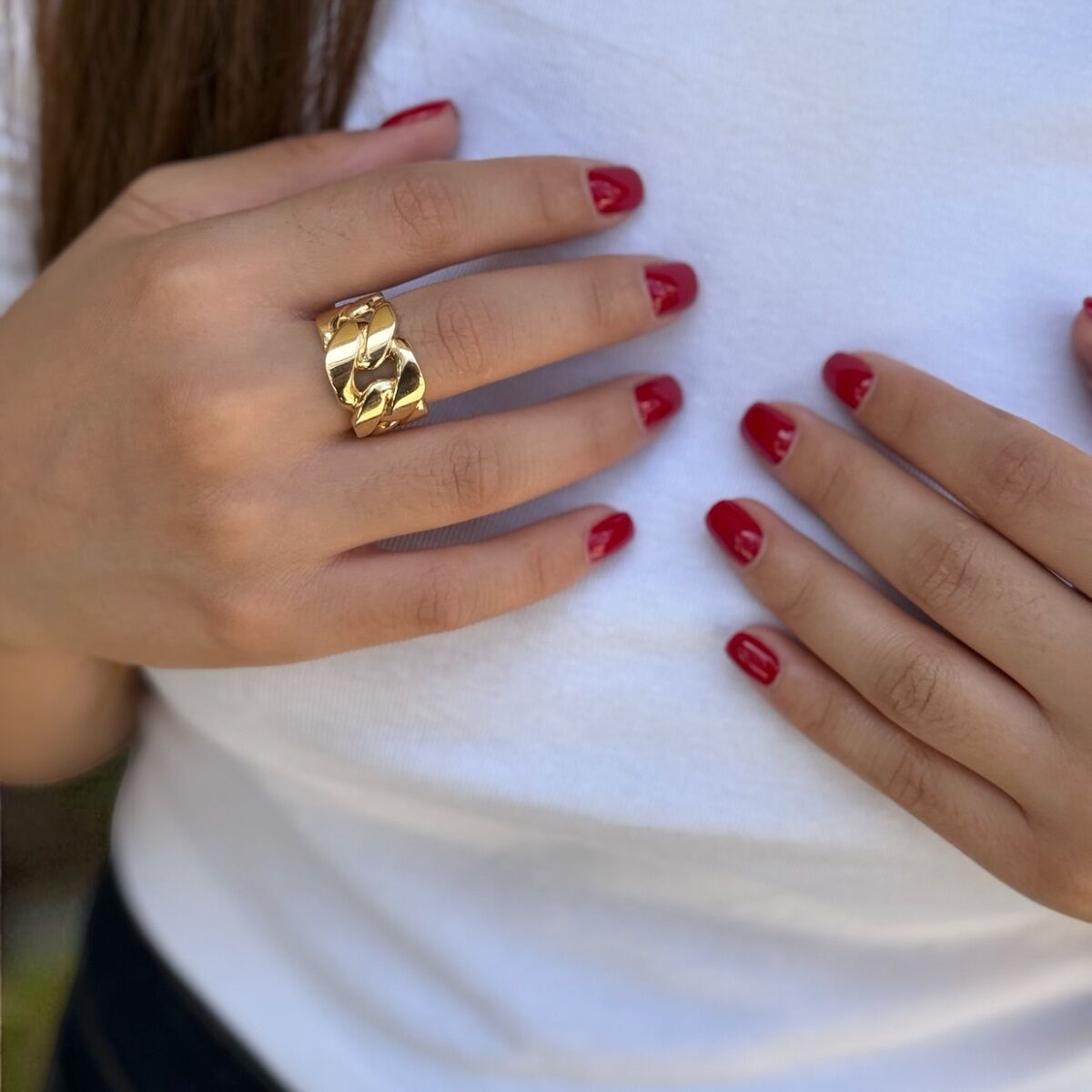 14 AYAR KALIN ZİNCİR MODEL İTALYAN YÜZÜK