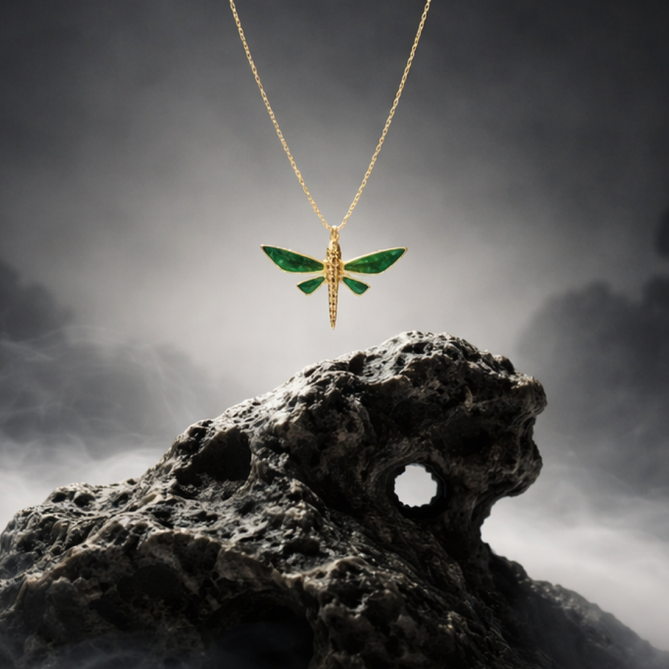 14 AYAR YEŞİL MİNELİ YUSUFÇUK KOLYE