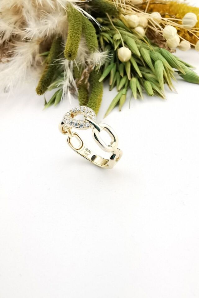 14 Ayar İtalyan Kemer Modeli Yüzük 17