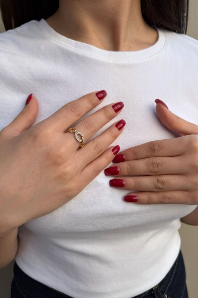 14 Ayar İtalyan Kemer Modeli Yüzük 17