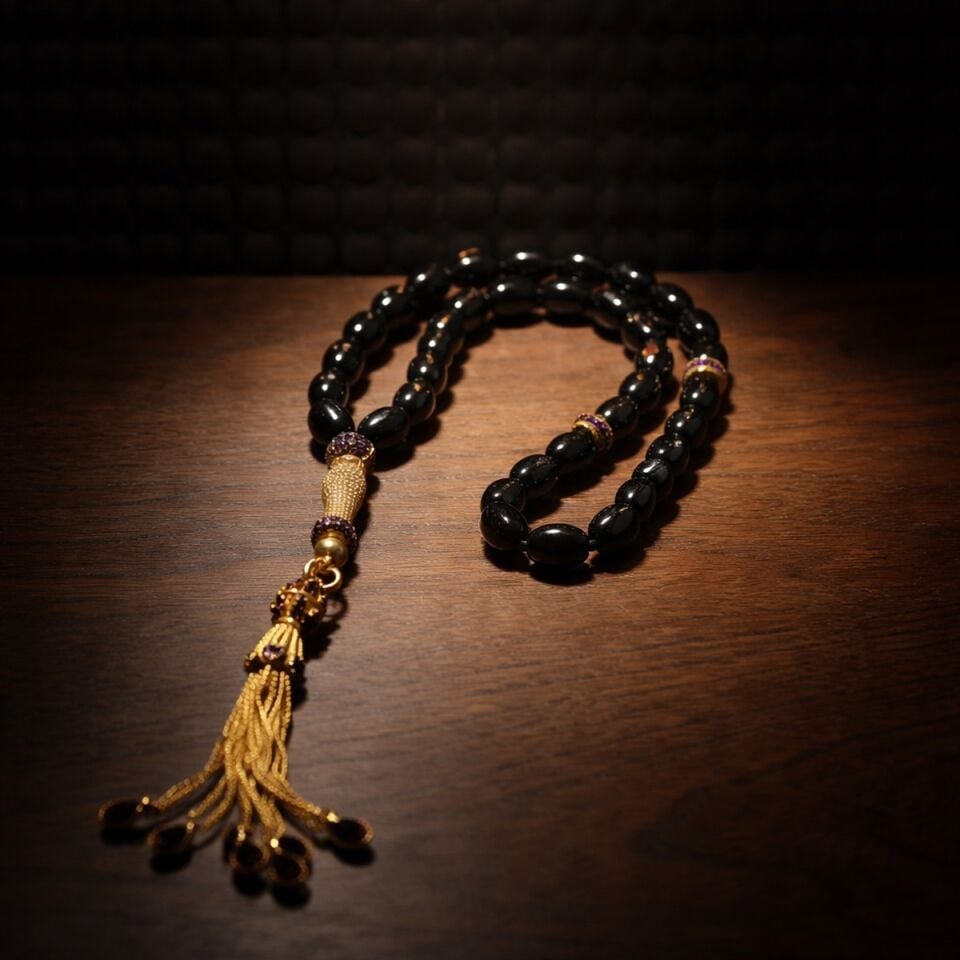 925 AYAR İTALYAN ONİKS TAŞLI GÜMÜŞ TESBİH