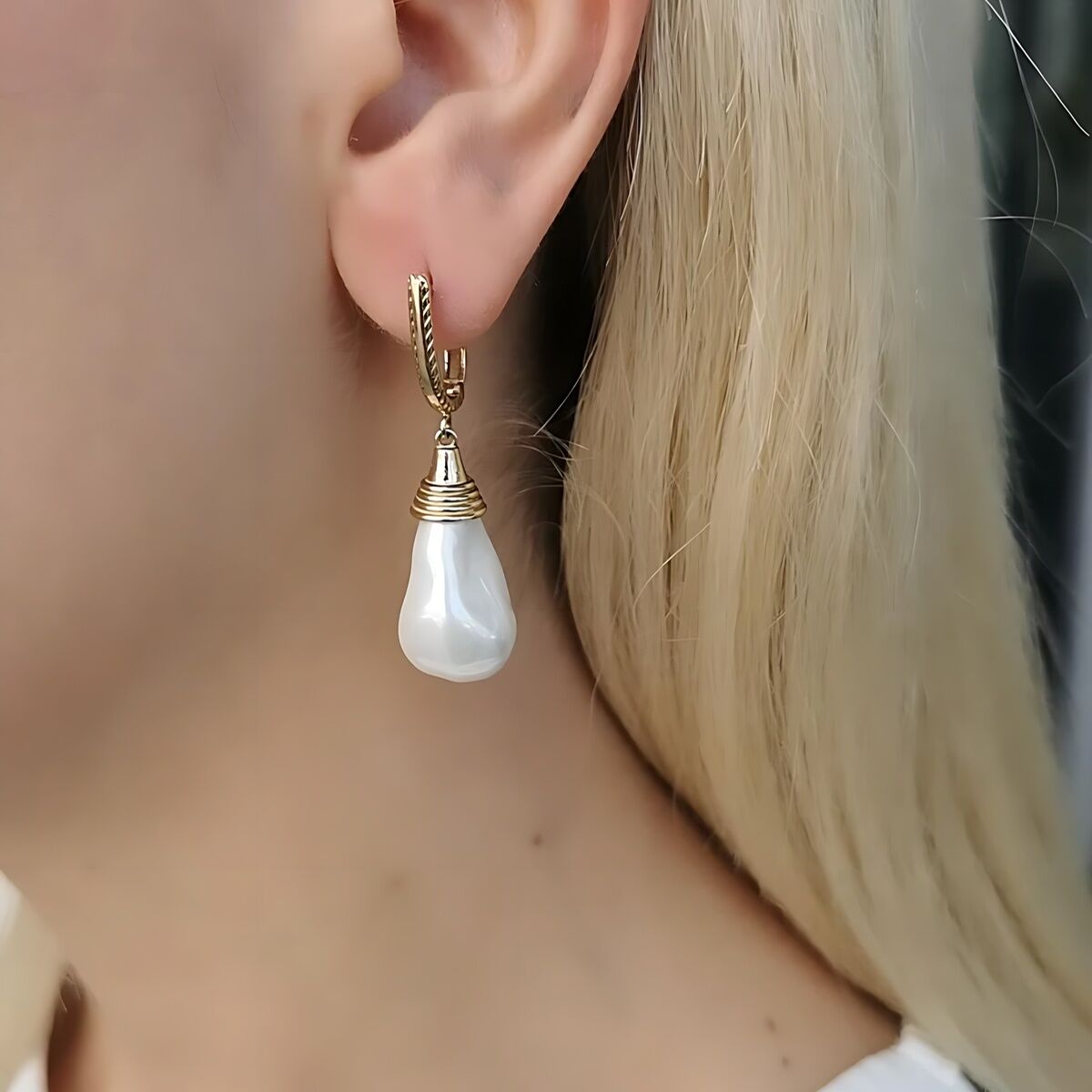 14 AYAR BAROK İNCİLİ ÖZEL TASARIM ALTIN KÜPE