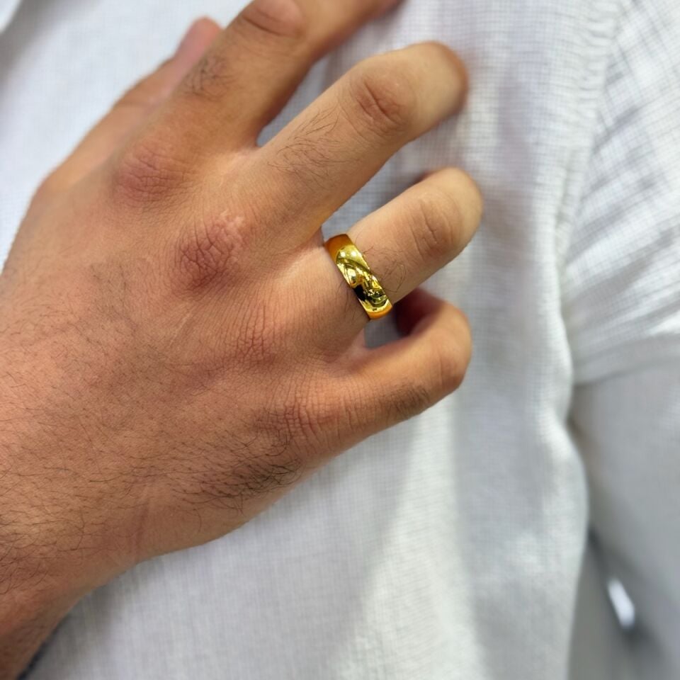 22 AYAR 6 MM KALINLIKTA İÇ DIŞ BOMBELİ ALYANS YÜZÜK