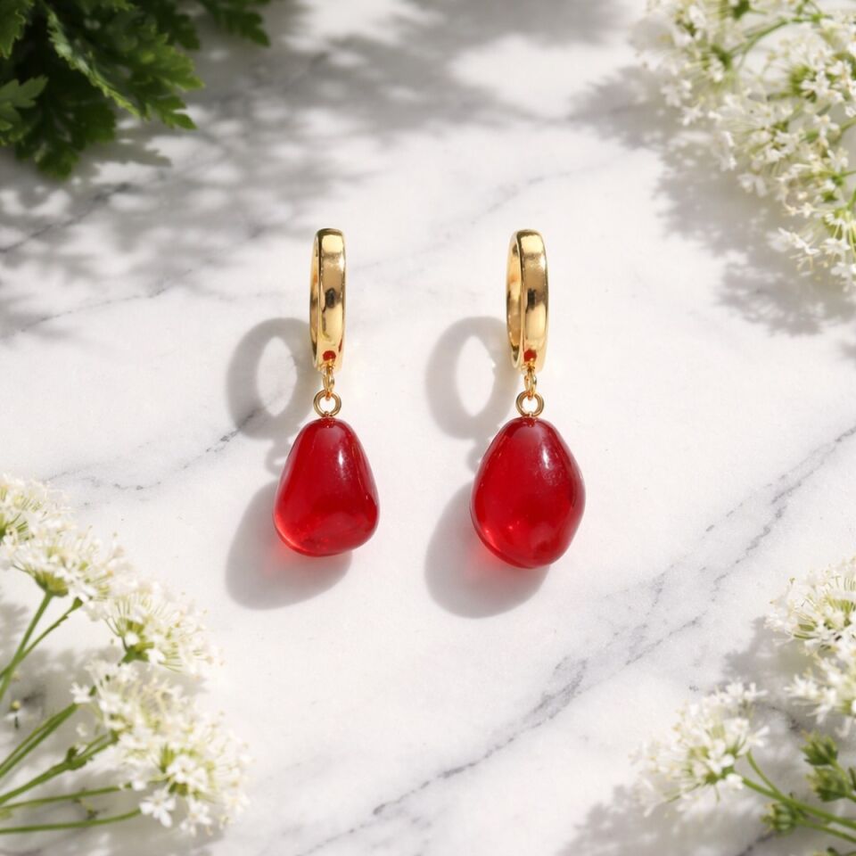 14 AYAR NAR TANESİ ÖZEL TASARIM ALTIN KÜPE