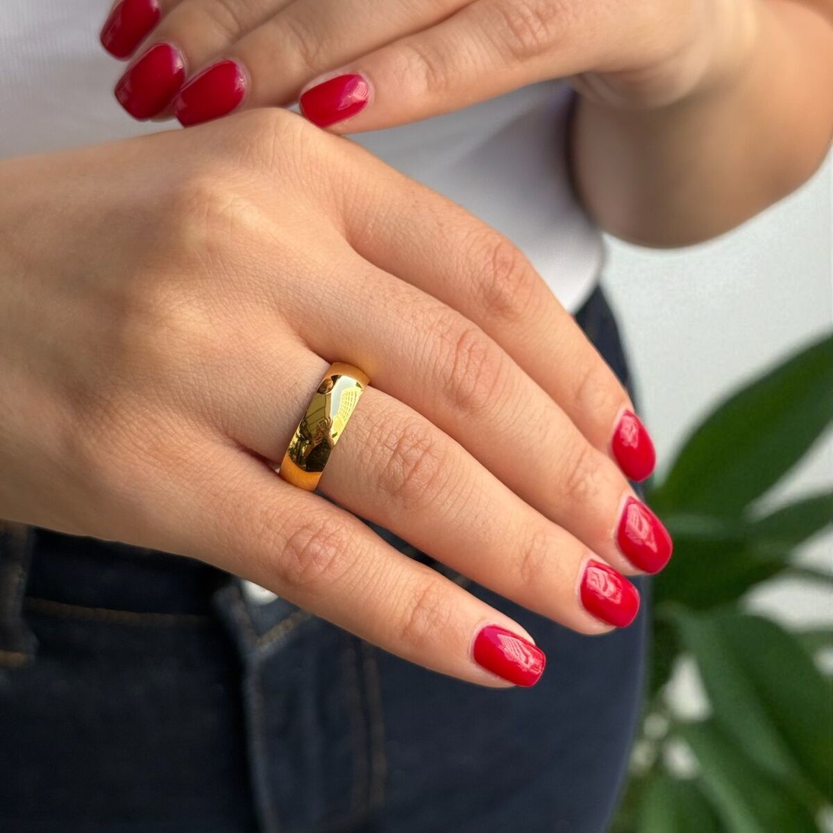 22 AYAR 6 MM KALINLIKTA İÇ DIŞ BOMBELİ ALYANS YÜZÜK