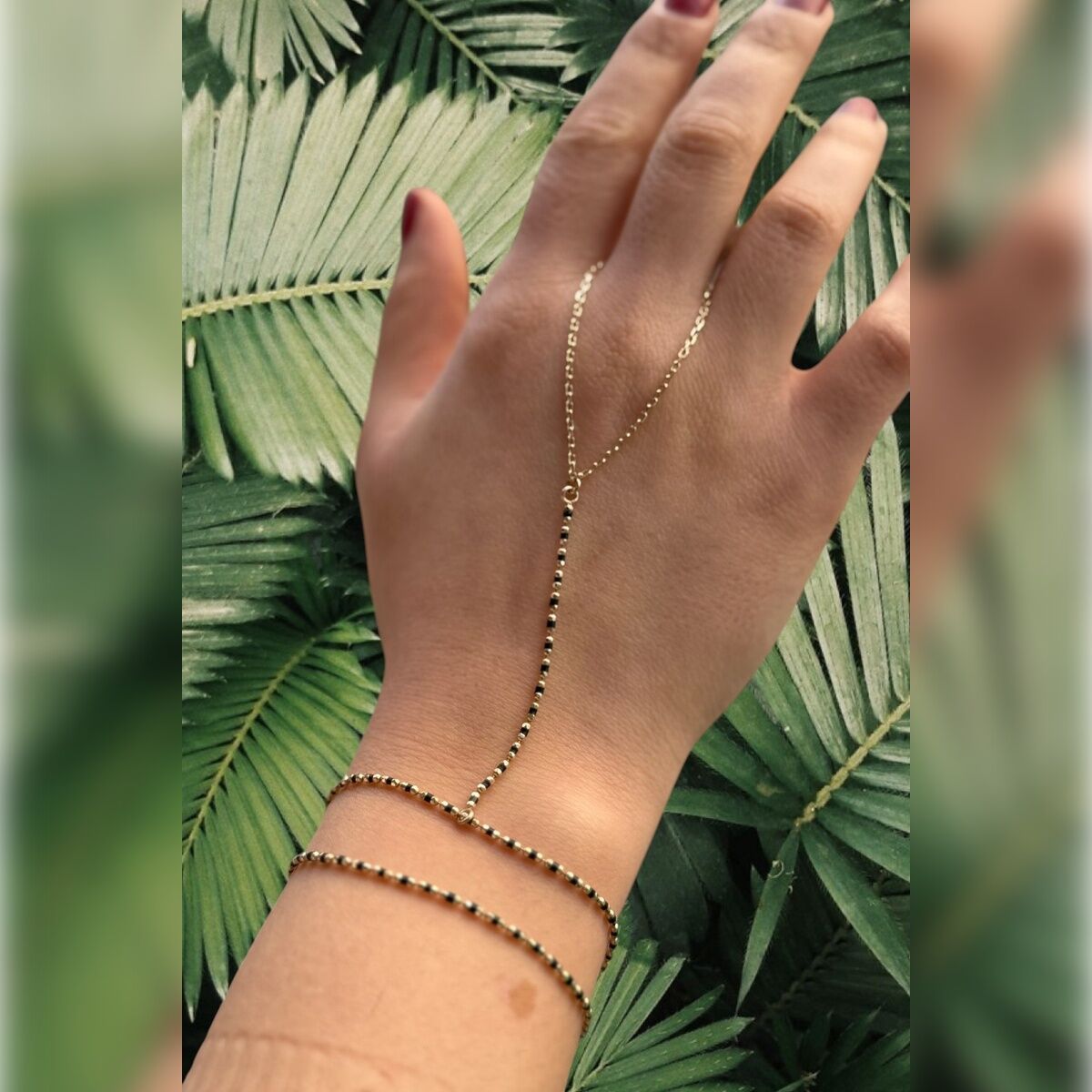 14 AYAR SİYAH MİNELİ ŞAHMERAN